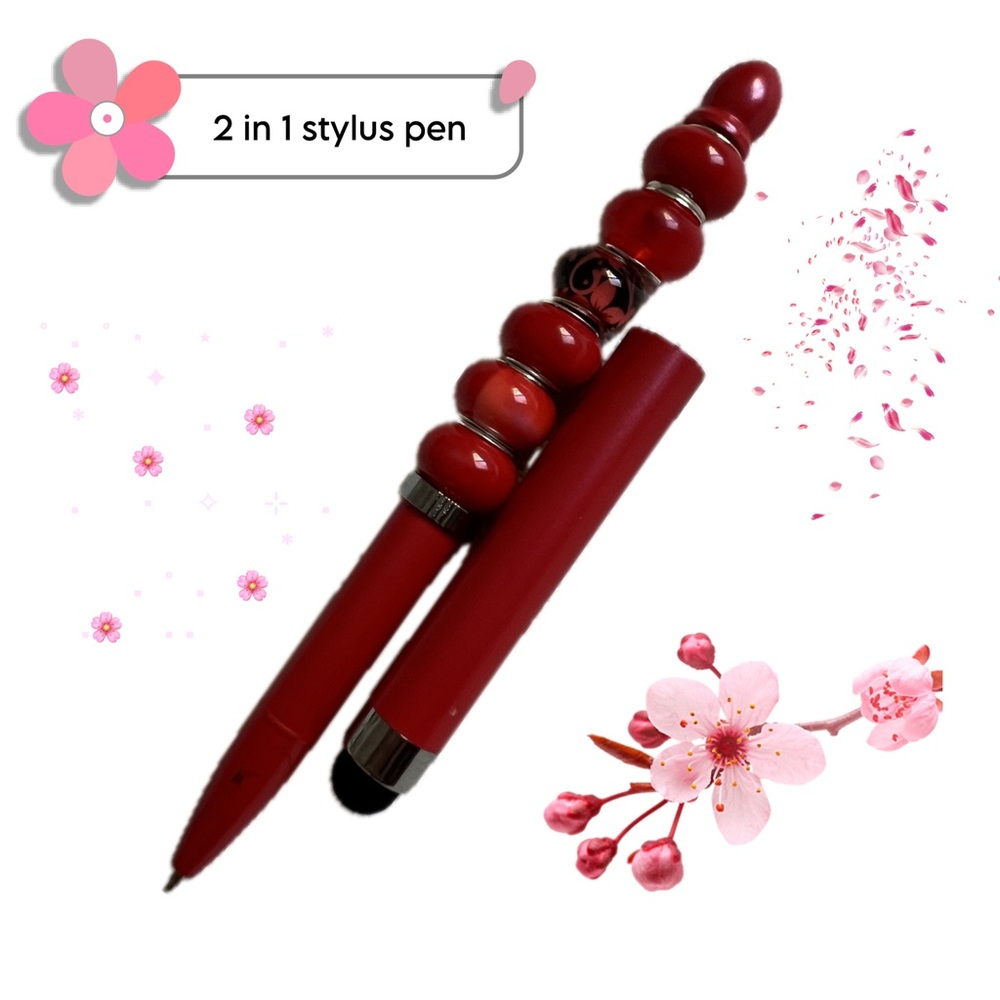 Red 2-in-1 Stylus Pen